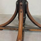 Antieke Bentwood Swivel Pianokruk Krukje thumbnail 12