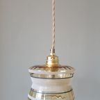 Vintage Hanglamp - Amberkleurig Glas Met Frosted Textuur thumbnail 2