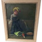 Lilian Adcock (1944) "Poppen". Olieverf Op Paneel thumbnail 2