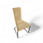 4 X B20 White Cane And Chrome Cantilever Dining Chairs By Axel Bruchhäuser / Tecta /1990s thumbnail 2