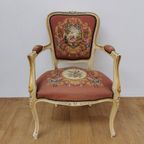 Brocante Vintage Gobelin Queen Ann Stoeltje, Fauteuiltje 01 thumbnail 16
