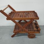 Houten Serveertrolley Met Afneembaar (dien)blad thumbnail 2
