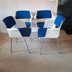 4 + 1 Vintage Gispen 2225 Stoelen thumbnail 2