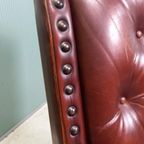 Bijzonder Stoere Vintage Bibliotheekfauteuil Met Studs thumbnail 11