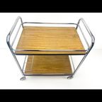 Vintage Retro Barcart Drankwagen Serveerwagen Trolley Chroom thumbnail 3