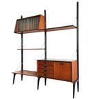 Mid-century Louis Van Teeffelen Wébé Wandmeubel Deens Design 1950’s thumbnail 2