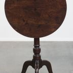 Leuke Antieke Engelse Tilttop Tafel/ Bijzettafel Uit 19e Eeuw Met Een Rond Blad thumbnail 5