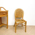 Vintage Rotan Rieten Kaptafel Make-up Tafel, Spiegel thumbnail 10