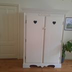 Witte Grote Houten Kast. Opsetims Demi-kast thumbnail 14