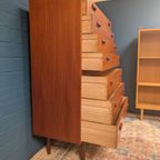 Vintage Tallboy Ladekast, Børge Mogensen Voor Søborg Møbelfabrik, Jaren 60 thumbnail 5