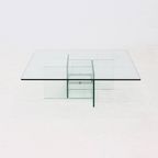 Italian Modern Architectural Glass Coffee Table 1970S thumbnail 3