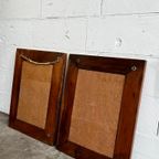 Set Van 2 Vintage Identieke Houten Spiegels In Ibiza Stijl thumbnail 10