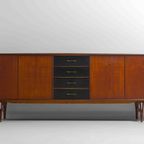 Minimalistische Mid-Century Dressoir In Teak Door Van Pelt, België 1960S thumbnail 2