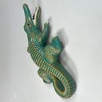 Groot Vintage Keramieken Beeld Van Krokodil, Italie 1970's thumbnail 18
