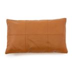 Bazar Bizar | Het Six Panel Leather Kussenhoes - Camel - 30x50 thumbnail 2