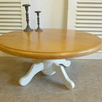 Prachtige Ronde Witte Landelijke Salontafel thumbnail 2