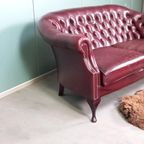 Rundlederen Vintage 2 Zits Chesterfield Bank thumbnail 4