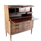 Erling Torvits Voor Klim Møbelfabrik Palissander Secretaire Bureau Kast Vintage Deens thumbnail 8