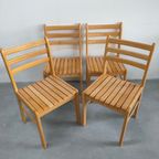Set (van 4) Scandinavische Beukenhouten Eetkamerstoelen thumbnail 7
