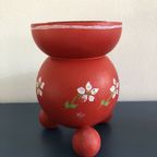 Vintage Houten Zweedse Bolkandelaar Kerst Groot (H13Cm) thumbnail 3