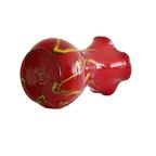 Prachtige Vintage Murano Rood/Geel/Bruin/Wit Vaas, Italie Jaren '70 thumbnail 3