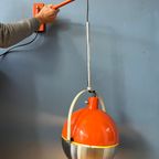 Oranje Mid Century Eyeball Wandlamp / Hengel Light thumbnail 4