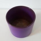 Grote Vintage Bloempot Paarse Retro Pot Jaren 70 thumbnail 3
