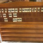 Vintage Grote Leesplank, Houten Letterbord thumbnail 6