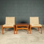 Deense Loungeset – Twee Fauteuils Met Tafeltje – Jaren 70 thumbnail 8
