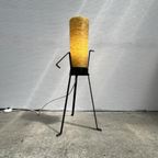 Kleine Vintage Vloerlamp Driepoot, Gietijzer, Fiberglas thumbnail 4