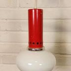 Vintage Cascade Hanglamp Met 2 Glas En Metaal Lampen thumbnail 7