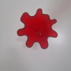 Vintage Zakdoek Ruby Glazen Vaas Design. thumbnail 6