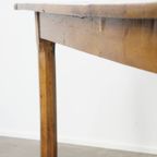 Prachtige Antieke Franse Boeren Eettafel Van Eikenhout Met 2 Lades En Originele Details thumbnail 18