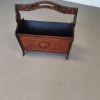 Hand Paint Decorated Magazine Holder 1960s thumbnail 12