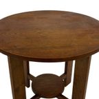 Art Deco Plantentafeltje Bijzettafeltje Eikenhouten Jaren 50 thumbnail 20