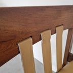 Set Van 6 Brutalist Eetkamerstoelen Wenge Vintage Design thumbnail 6