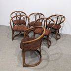 Six Vintage Bamboo Chairs thumbnail 3