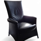 2 X Armchair By Wittmann /design Paolo Piva / Model Alta Highback / Black Leather thumbnail 3