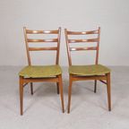 2 Vintage Stoelen Met Skai Beklede Zitting, Jaren 50 thumbnail 6