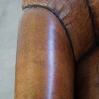 Comfortabele Vintage Schapenleren Clubfauteuil Met Een Bijzonder, Karakteristiek Voorkomen thumbnail 8