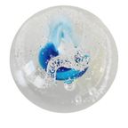 Vintage Bolvormige Presse-papier Kristal Transparant Blauw Wit thumbnail 3