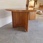 Vintage Massief Houten Uitschuifbare Eettafel Xl Design thumbnail 4