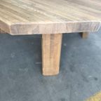 Vintage Eiken Brutalist Coffee Table / Salontafel thumbnail 7