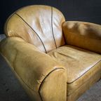 Xl Mega Vintage Leren Club-Fauteuil thumbnail 6