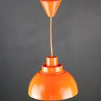 Iconische Oranje Plastic Space Age Lamp Van Nordisk Solar Compagny Ontworpen Door K. Kewo *** Jar thumbnail 5