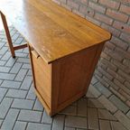 Antiek Artdeco Bureau Beuken Bureau Vintage thumbnail 5