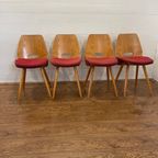 Set Van 4 Vintage Lollipop Stoelen Van Tatra Nabytok - M0607 thumbnail 6