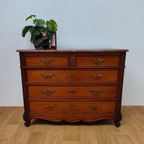 Vintage Frans Dressoir Commode Ladekast Badkamerkast Met Marmer Blad 501 thumbnail 2