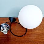 Grote Suspensie In Wit Gesatineerd Opaalglas, Limburg, 1970 thumbnail 10