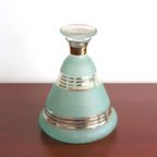 Art Deco Likeur Decanter Met Stop, Belgie Jaren '50 thumbnail 3